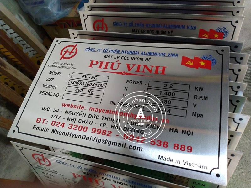 Làm tem mác máy động cơ giá rẻ nhất 12